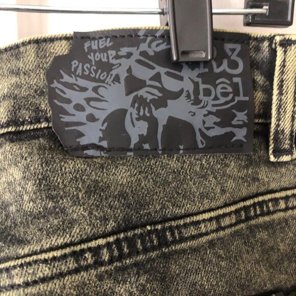 Men's R3BEL Skinny Jeans Denim Fashion Cargo Pockets Size 34/ 32L - Picture 8 of 9